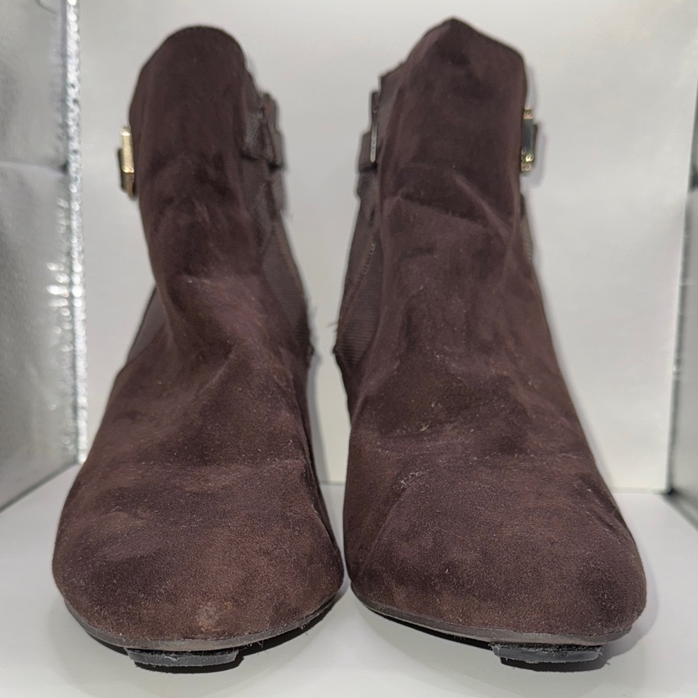 Karen Scott Chocolate Suede Ankle Boots